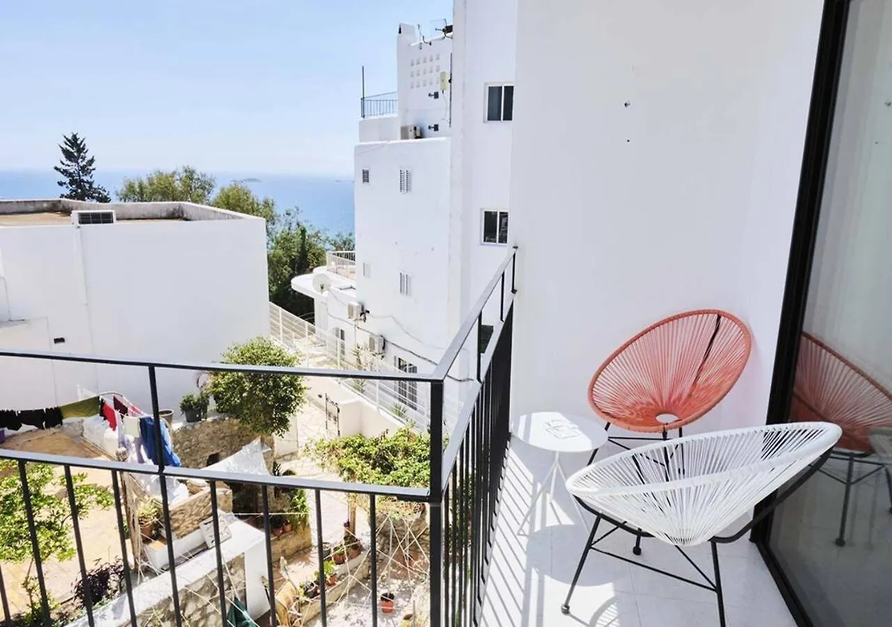 ** Lägenhetshotell Hotel Cenit & Apts Sol Y Viento Ibiza stad Spanien